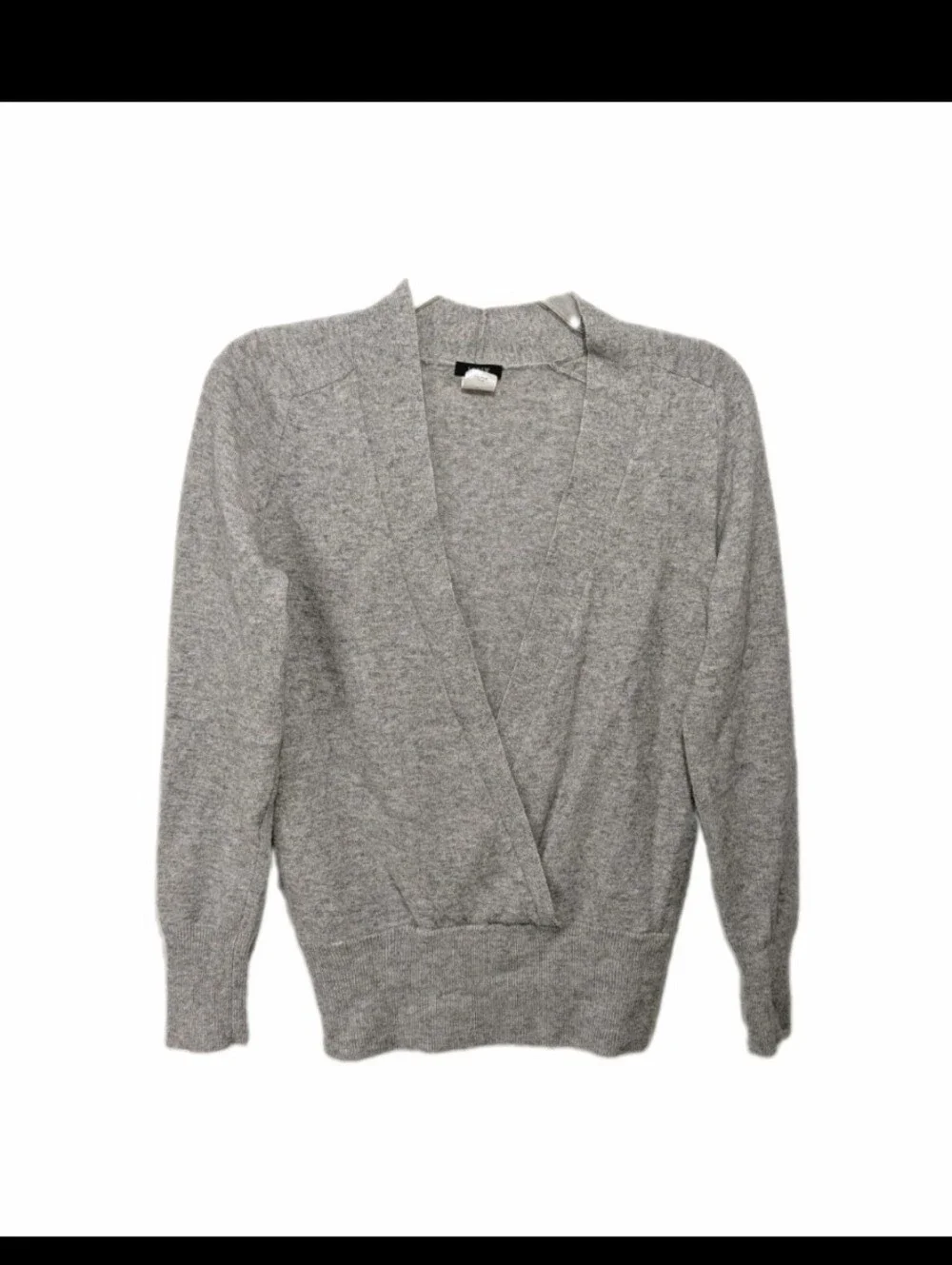 J. Crew V Neck Pullover Sweater S Wool Cashmere Minimalist Quiet Luxury 2500